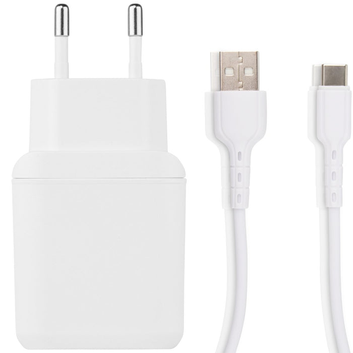 Quick Charge oplaadstekker met USB-C Kabel | 1 Meter | USB Power oplader met USB-C Kabel | Samsung S21 / S20 - USB Samsung Fast Charge |Snellader Samsung S21 Ultra / Plus / S20 Ultra / Plus / FE / A72 / A52 / A51 Lader |Samsung Adapter