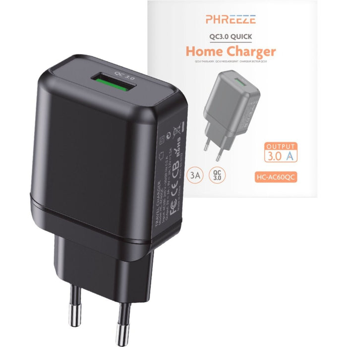 Quick Charge Oplaadstekker Oplader voor Samsung S21/S20/S10/A51/A53/S22/A13/A50/S9/A52 - Gecertificeerde USB Adapter met Quick Charge 3.0 - 18W USB Snellader