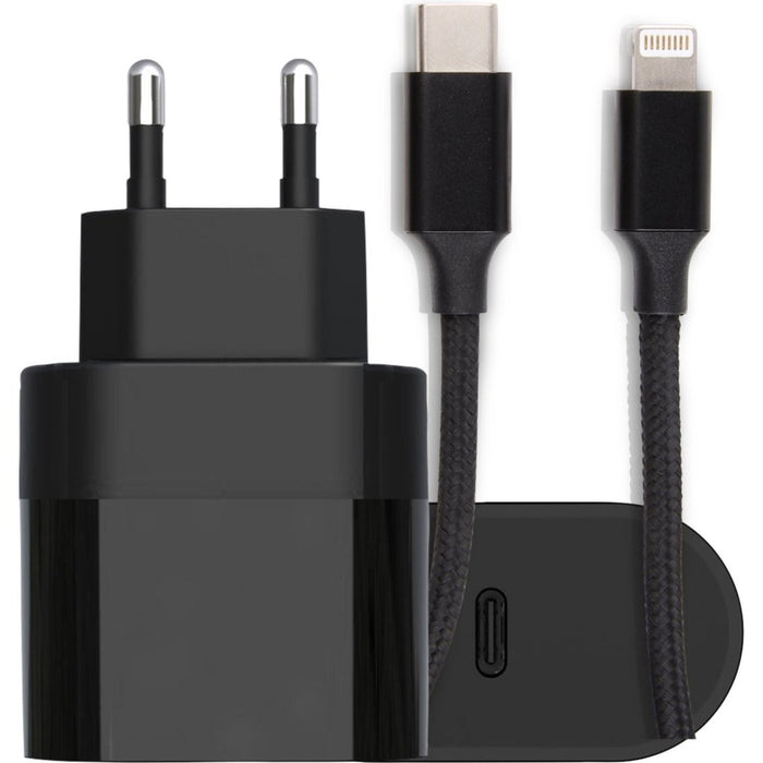 Quick Charge USB-C stekker met USB-C Lightning iPhone Oplader Kabel 2 Meter – geschikt voor Apple iPhone 13 – iPhone lader – iPhone 13 Pro – iPhone 13 Pro Max – iPhone 12 – 20W USB-C oplader - snellader