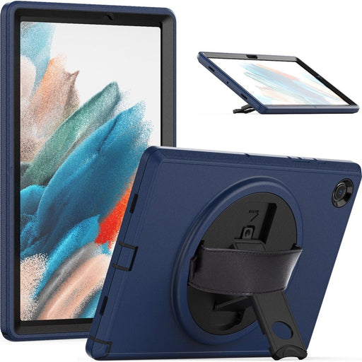 Samsung Galaxy Tab A8 Hoes met Handriem en Standaard - Extreme bescherming - Ideaal voor Zakelijk Gebruik / Kinderhoes - Blauw - Tablet Hoezen - Phreeze