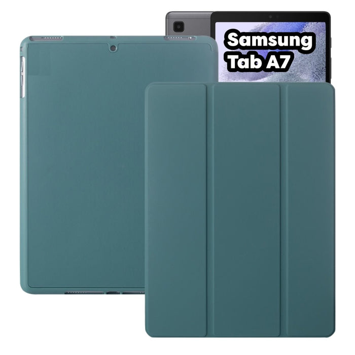 Samsung Tab A7 Hoes - Donker Groen Smart Folio met Samsung S Pen Vakje - Samsung Galaxy Tab A7 2020 Cover - Samsung Galaxy Tab A7 Hoesje