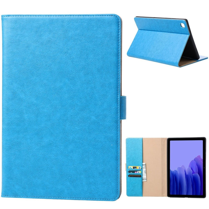 Samsung Tab A7 Hoesje - Vegan Leer - Book Case Samsung Tab A7 (2020) - Samsung Tab A7 Hoes - Cover voor de Samsung Galaxy Tablet A7 2020 - 10.4 inch - Blauw