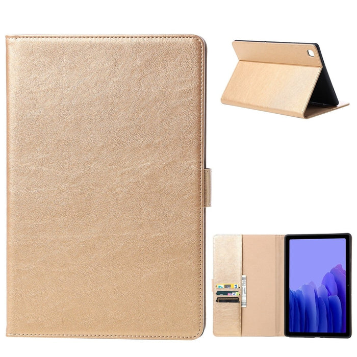 Samsung Tab A7 Hoesje - Vegan Leer - Book Case Samsung Tab A7 (2020) - Samsung Tab A7 Hoes - Cover voor de Samsung Galaxy Tablet A7 2020 - 10.4 inch - Goud