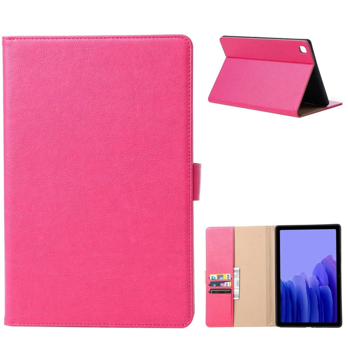 Samsung Tab A7 Hoesje - Vegan Leer - Book Case Samsung Tab A7 (2020) - Samsung Tab A7 Hoes - Cover voor de Samsung Galaxy Tablet A7 2020 - 10.4 inch - Roze
