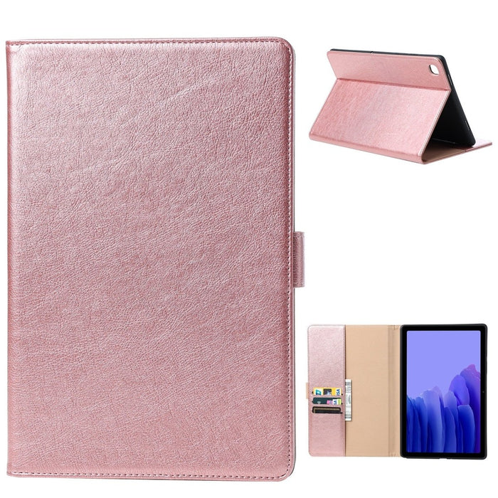 Samsung Tab A7 Hoesje - Vegan Leer - Book Case Samsung Tab A7 (2020) - Samsung Tab A7 Hoes - Cover voor de Samsung Galaxy Tablet A7 2020 - 10.4 inch - Roze Goud