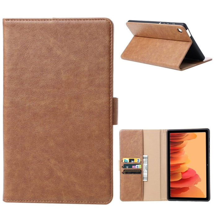 Samsung Tab A7 Lite Hoesje - Vegan Leer - Book Case Samsung Tab A7 Lite (2021) - Samsung Tab A7 Lite Hoes - Cover voor de Samsung Galaxy Tablet A7 Lite 2021 - 8.7 inch - Bruin