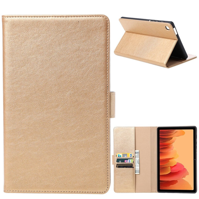 Samsung Tab A7 Lite Hoesje - Vegan Leer - Book Case Samsung Tab A7 Lite (2021) - Samsung Tab A7 Lite Hoes - Cover voor de Samsung Galaxy Tablet A7 Lite 2021 - 8.7 inch - Goud