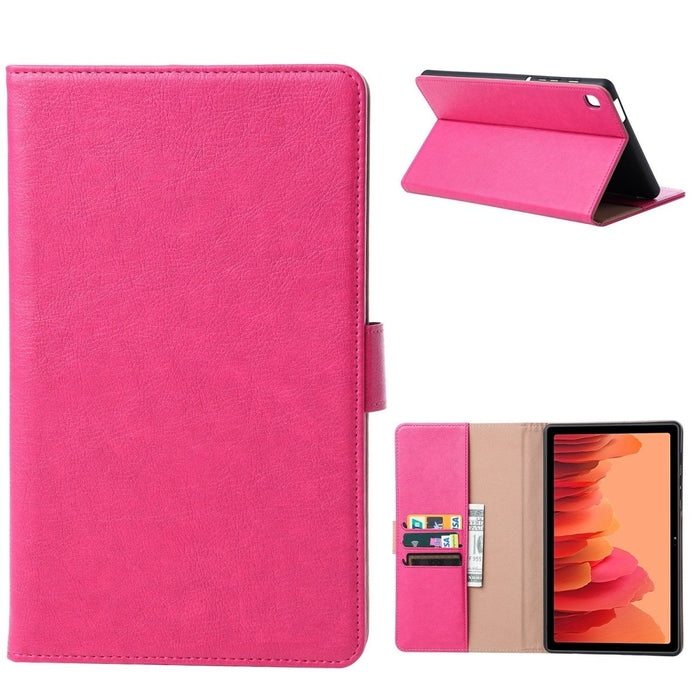 Samsung Tab A7 Lite Hoesje - Vegan Leer - Book Case Samsung Tab A7 Lite (2021) - Samsung Tab A7 Lite Hoes - Cover voor de Samsung Galaxy Tablet A7 Lite 2021 - 8.7 inch - Roze