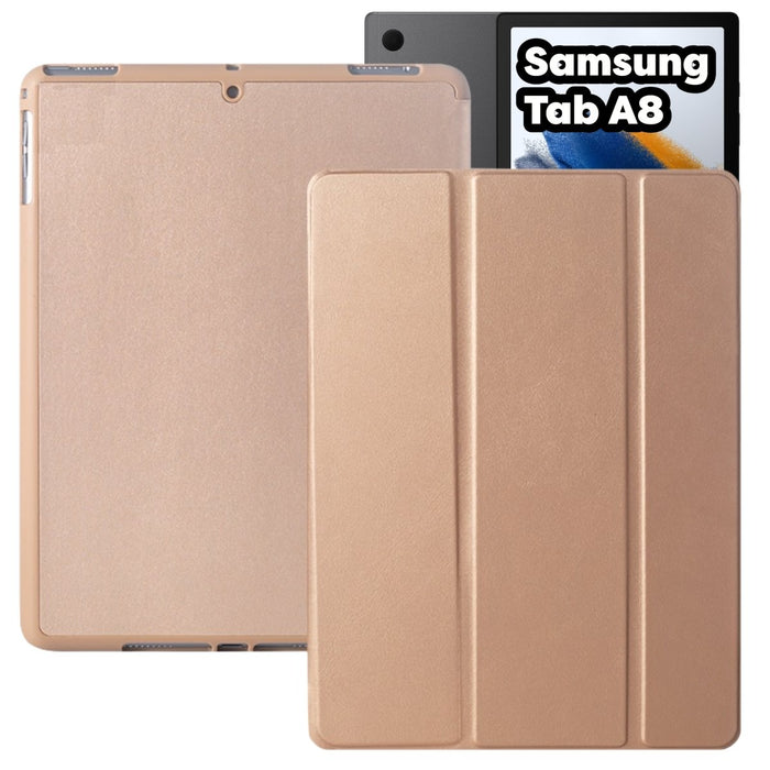 Samsung Tab A8 Hoes Book Case Goud - Samsung Tab A8 2021 Hoesje Luxe Cover met Samsung S Pen Vakje - Samsung Galaxy Tab A8 Hoesje