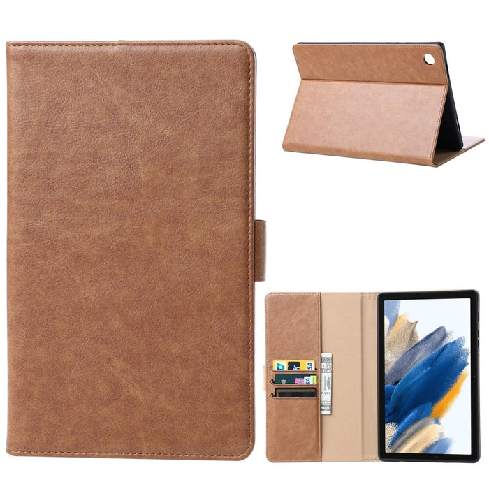 Samsung Tab A8 Hoesje - Vegan Leer - Book Case Samsung Tab A8 (2022) - Samsung Tab A8 Hoes - Cover voor de Samsung Galaxy Tablet A8 2022 - 10.5 inch - Bruin