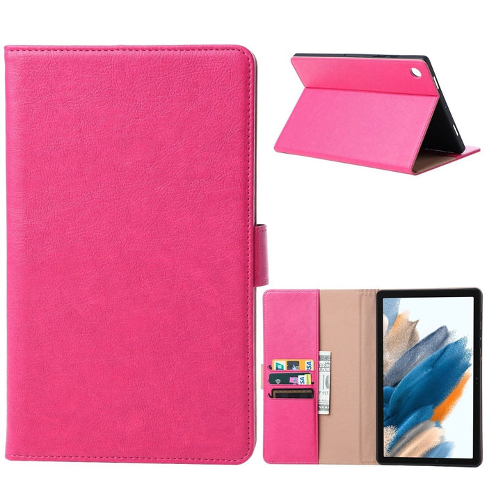 Samsung Tab A8 Hoesje - Vegan Leer - Book Case Samsung Tab A8 (2022) - Samsung Tab A8 Hoes - Cover voor de Samsung Galaxy Tablet A8 2022 - 10.5 inch - Roze