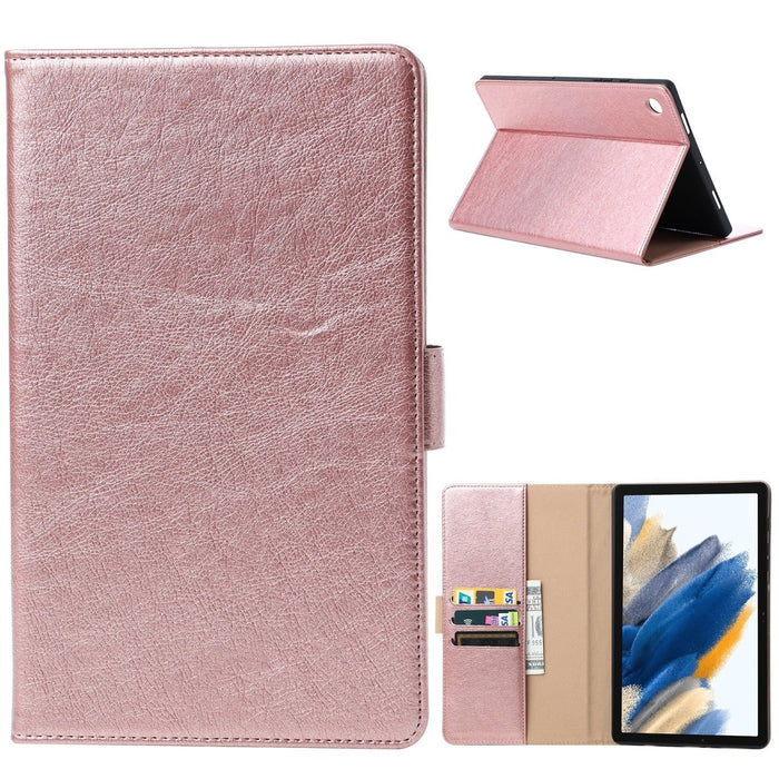 Samsung Tab A8 Hoesje - Vegan Leer - Book Case Samsung Tab A8 (2022) - Samsung Tab A8 Hoes - Cover voor de Samsung Galaxy Tablet A8 2022 - 10.5 inch - Roze Goud