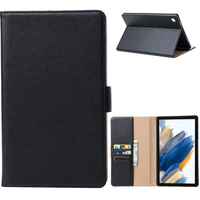 Samsung Tab A8 Hoesje - Vegan Leer - Book Case Samsung Tab A8 (2022) - Samsung Tab A8 Hoes - Cover voor de Samsung Galaxy Tablet A8 2022 - 10.5 inch - Zwart