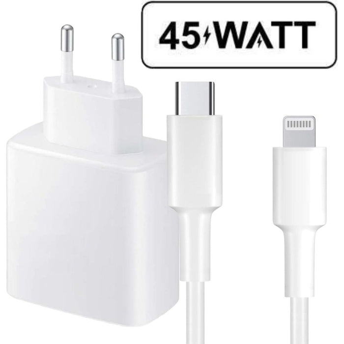 Snellader USB-C + 45W Oplader Kabel voor iPhone en iPad - Super Fast Charger