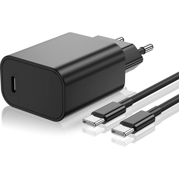 Snellader voor Samsung + USB C Oplader Kabel - 2 Meter - 45W - Super Fast Charge - Geschikt voor Galaxy Z Flip 4 / Galaxy Z Fold 4 / Tab S8+ / Tab S7 FE / Tab A7 / Tab A8