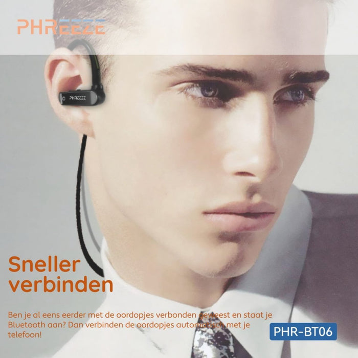 Sport Oordopjes - Draadloos - Hardlopen - Bluetooth Oortjes - Waterdicht - Voor iPhone, Samsung, HTC, Sony, Nokia, Motorola - Oortjes iPhone - Earphone Samsung - Oortjes Met Draad en Microfoon