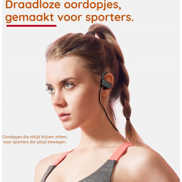 Sport Oordopjes - Draadloos - Hardlopen - Bluetooth Oortjes - Waterdicht - Voor iPhone, Samsung, HTC, Sony, Nokia, Motorola - Oortjes iPhone - Earphone Samsung - Oortjes Met Draad en Microfoon