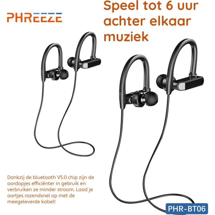 Sport Oordopjes - Draadloos - Hardlopen - Bluetooth Oortjes - Waterdicht - Voor iPhone, Samsung, HTC, Sony, Nokia, Motorola - Oortjes iPhone - Earphone Samsung - Oortjes Met Draad en Microfoon