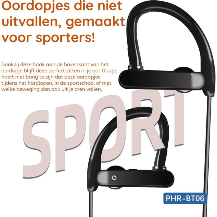Sport Oordopjes - Draadloos - Hardlopen - Bluetooth Oortjes - Waterdicht - Voor iPhone, Samsung, HTC, Sony, Nokia, Motorola - Oortjes iPhone - Earphone Samsung - Oortjes Met Draad en Microfoon