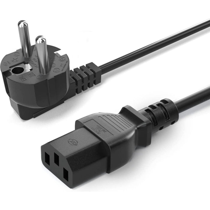 Stroomkabel C13 met Euro Plug - Voedingskabel TV, Monitor, LCD, Printer, PC - Maximaal 250V / 10A / 2500W - Stroomkabel 3 Aderig - Stroomdraad - C13 Kabel - Apparaatsnoer - Stekker - Voedingskabel