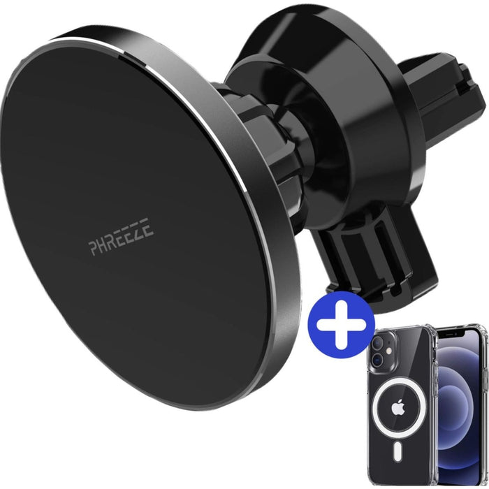 Telefoonhouders Auto Magneet + Magnetisch Hoesje iPhone 11 Pro Max - Draadloze Snellader Auto met Magneet