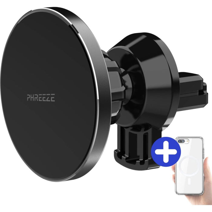 Telefoonhouders Auto Magneet + Magnetisch Hoesje iPhone 7 Plus - Draadloze Snellader Auto met Magneet