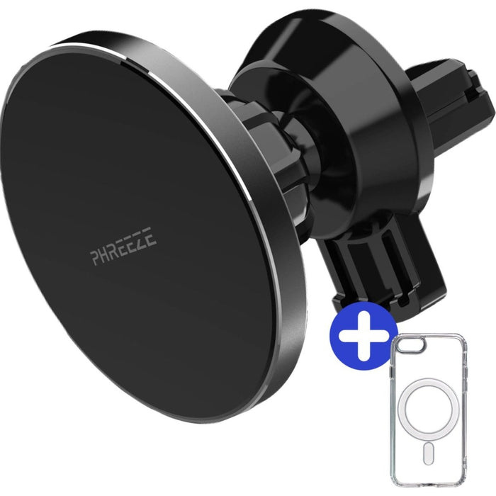 Telefoonhouders Auto Magneet + Magnetisch Hoesje iPhone SE (2020) - Draadloze Snellader Auto met Magneet