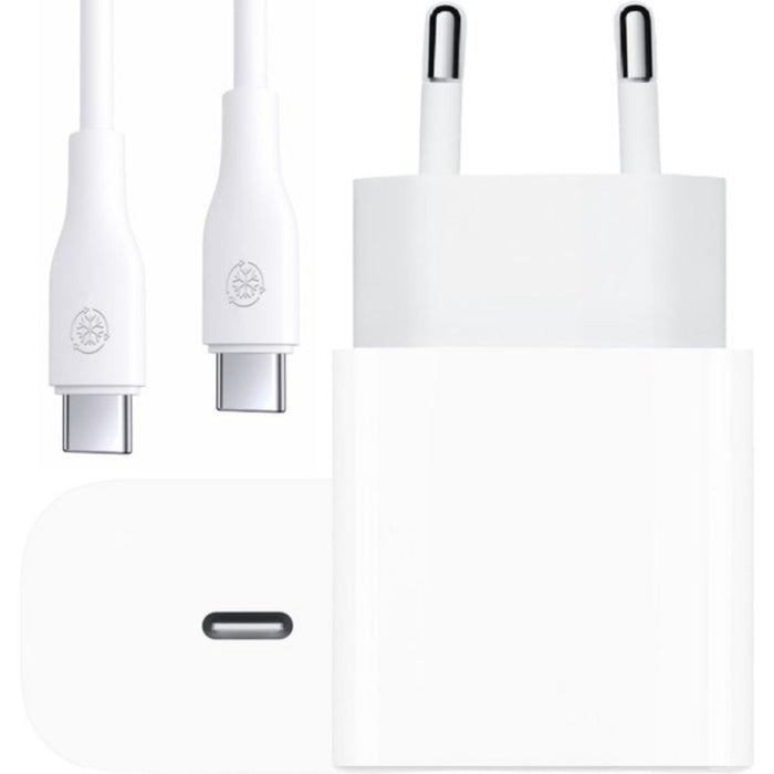 USB-C Adapter 20W met Type-C Kabel 2 Meter - Fast Charge - Samsung S22 oplader - Geschikt voor Samsung Galaxy S22 (Plus, Ultra)