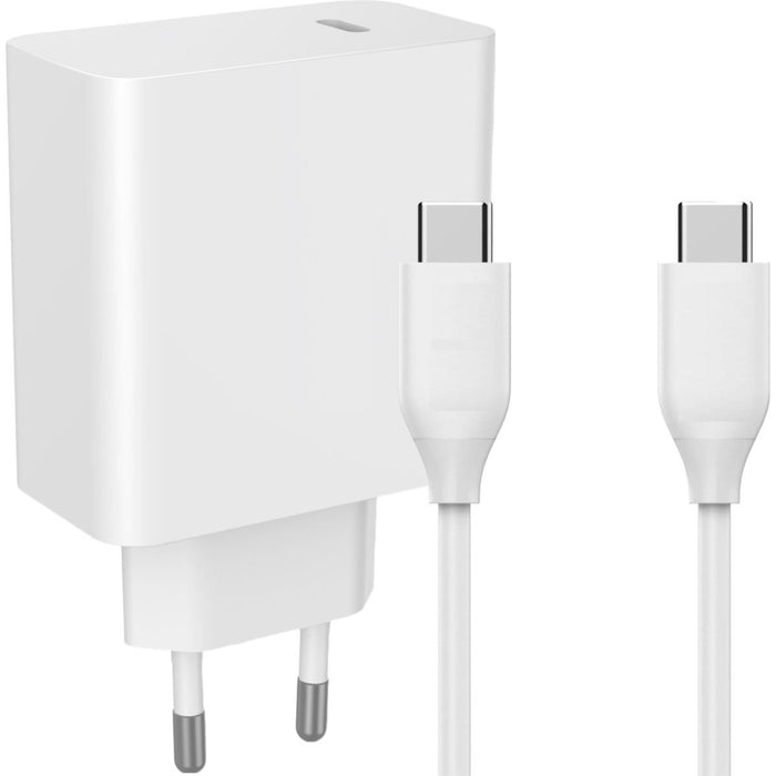 USB c Adapter 45W + TPE USB-C naar USB-C Oplader Kabel 2 Meter- 45W - Super Fast Charging - Universele Thuislader - USB-C - Adapter voor Samsung S22, S21, S20, Tab S7, Tab S8 - Opladers - Phreeze