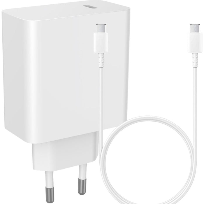 USB-C Adapter 45W + TPE USB-C naar USB-C Oplader Kabel - 45W - Super Fast Charging - Universele Thuislader - USB-C - Adapter voor Samsung S22, S21, S20, Tab S7, Tab S8