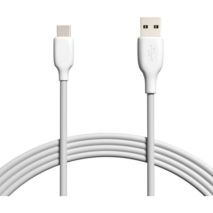 USB-C Data- en Laadkabel - Snellader Kabel - Fast en Quick Charge Oplaadkabel - Type C Naar USB-A - Oplaadsnoer Telefoon - Laptop - Samsung Galaxy en Note - Sony - OnePlus - TPE – Wit – 3 Meter