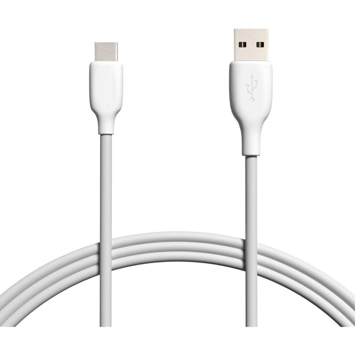 USB-C Data- en Laadkabel - Snellader Kabel - Fast en Quick Charge Oplaadkabel - Type C Naar USB-A - Oplaadsnoer Telefoon - Laptop - Samsung Galaxy en Note - Sony - OnePlus - TPE – Wit – 2 Meter