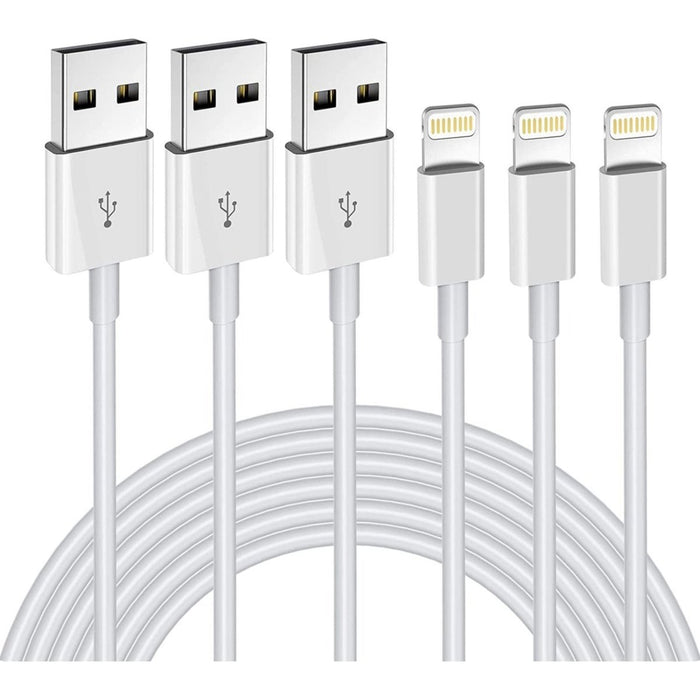 USB naar Apple Lightning Kabel - 1 Meter - 3 PACK - Oplaadkabel iPhone - Gecertificeerd voor Apple iPhone en Apple iPad