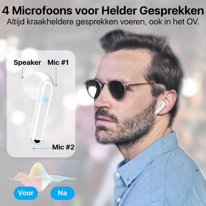 Draadloze Oordopjes - Geschikt voor iOS en Android - Bluetooth - EarBuds - Lange Batterijduur - Comfortabel Draagcomfort - Geweldige Geluidskwaliteit - Origineel Phreeze - Oordopjes - Phreeze