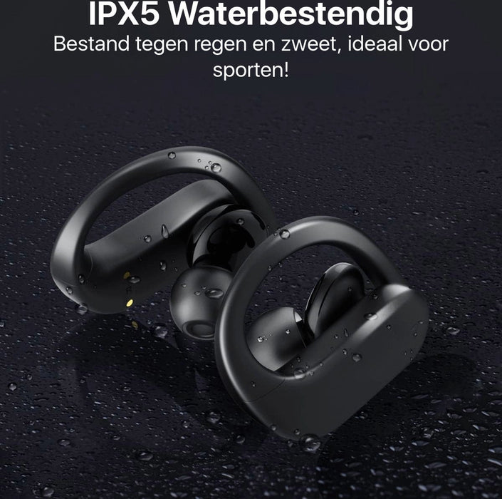 Sport Oordopjes - Bluetooth V5.3 - Haakbevestiging - Waterdicht IPX5 - Krachtige Bass - Hardloop Oordopjes - Sport Oortjes - Sportoortjes - Oordopjes Bluetooth - Hardlopen - Sport Oordopjes - Oordopjes - Phreeze