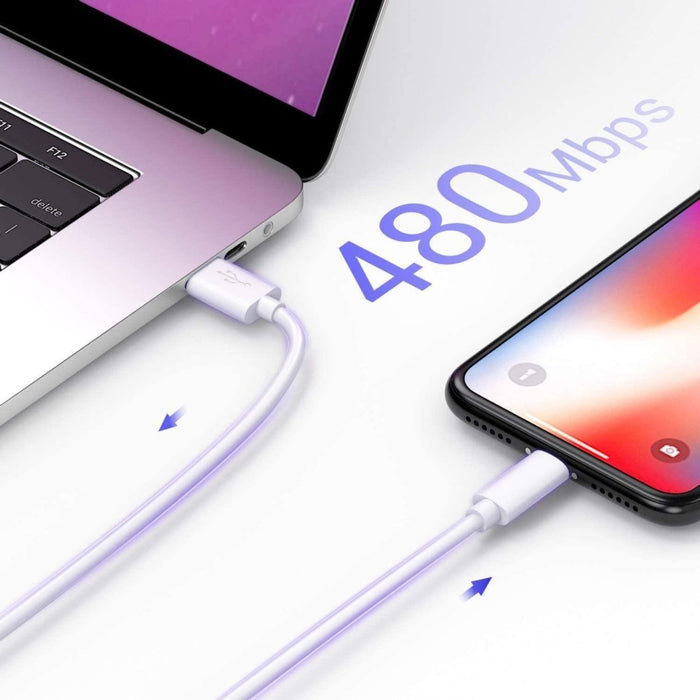 12 W 2 poorts iPhone-oplader + 2 stuks 1 meter iPhone-oplaadkabel | [gecertificeerd] USB-voeding en Lightning-kabel voor iPhone SE 2020 XS Max XR X 8 Plus 7 Plus 6 Plus 5s SE iPad Airpods - Opladers - Phreeze