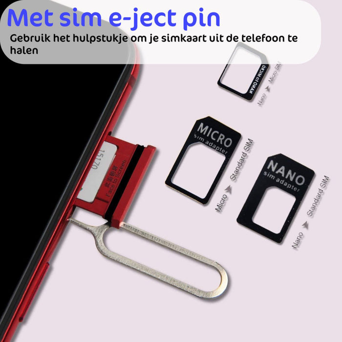 Sim Adapter Set - Nano Simkaart Converter & Verwijdertool — Phreeze