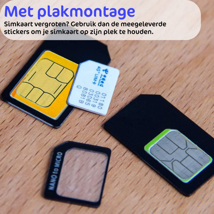 Sim Adapter Set + Verwijdertool Simkaart - Sim Card Adapter voor KPN/TELE2/TMOBILE etc.