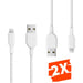 2-PACK iPhone oplader kabel - 1 Meter - Geschikt voor Apple iPhone 6,7,8,X,XS,XR,11,12,13,Mini,Pro Max- iPhone kabel - iPhone oplaadkabel - iPhone snoertje - iPhone lader - Datakabel - Lightning USB kabel - Kabels - Phreeze