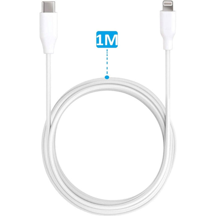 2-PACK iPhone USB-C oplader kabel - 1 Meter - Geschikt voor Apple iPhone 6,7,8,X,XS,XR,11,12,13,Mini,Pro Max- iPhone kabel USB-C - iPhone oplaadkabel - iPhone snoertje - iPhone lader - Datakabel - Lightning USB-C Kabel - Snellader - Kabels - Phreeze