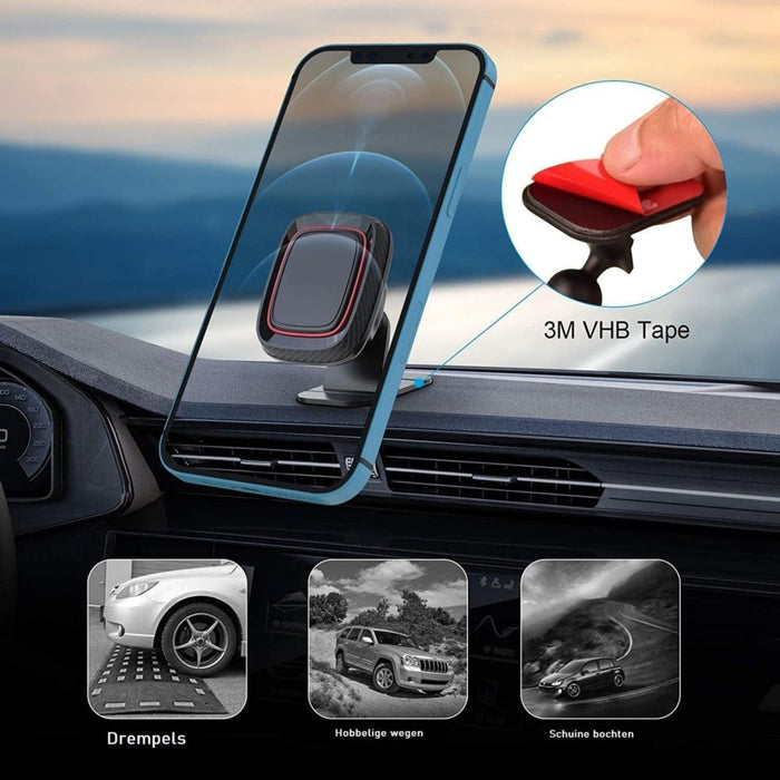 2-PACK Premium autohouder - gsm houder auto - auto telefoonhouder - mobiel houder auto-zuignap - dashboard-voorruit - auto gsm houder - smartphone houder auto carkit - magneet - magnetisch - Autohouders - Phreeze