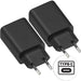 20W Oplader - Geschikt voor Apple iPhone iPad - USB C Snellader 20W - Zwart - 2 Stuks - Opladers - Phreeze