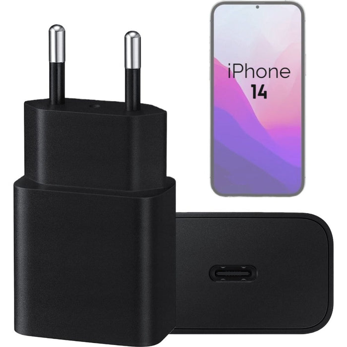 25W Snellader - Geschikt voor Apple iPhone 14, iPhone 14 Pro, iPhone 14 Pro Max, iPhone 14 Max - USB-C Oplader - Opladers - Phreeze