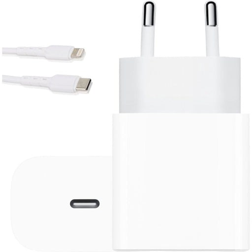 25W USB-C Adapter met iPhone Kabel 2 Meter - Voor iPhone 8, X, 11, 12, 13, iWatch en iPad - Sneller, Compacter en Veiliger met PPS-Fast Charging - Opladers - Phreeze