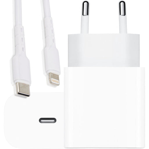 25W USB-C Adapter met iPhone Kabel - Voor iPhone 8, X, 11, 12, 13, iWatch en iPad - Sneller, Compacter en Veiliger met PPS-Fast Charging - Opladers - Phreeze