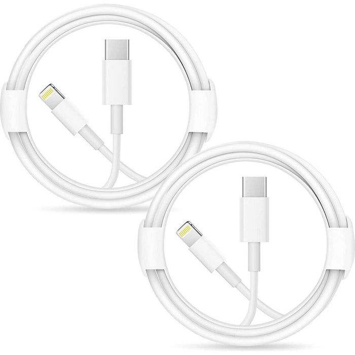 2x iPhone oplader kabel USB-C naar lightning kabel geschikt voor Apple iPhone 12 (Mini, Pro, Pro Max) - iPhone oplaadkabel - iPhone kabel - Lightningkabels - iPhone 12 oplader - iPhone 12 oplaadkabel - Kabels - Phreeze