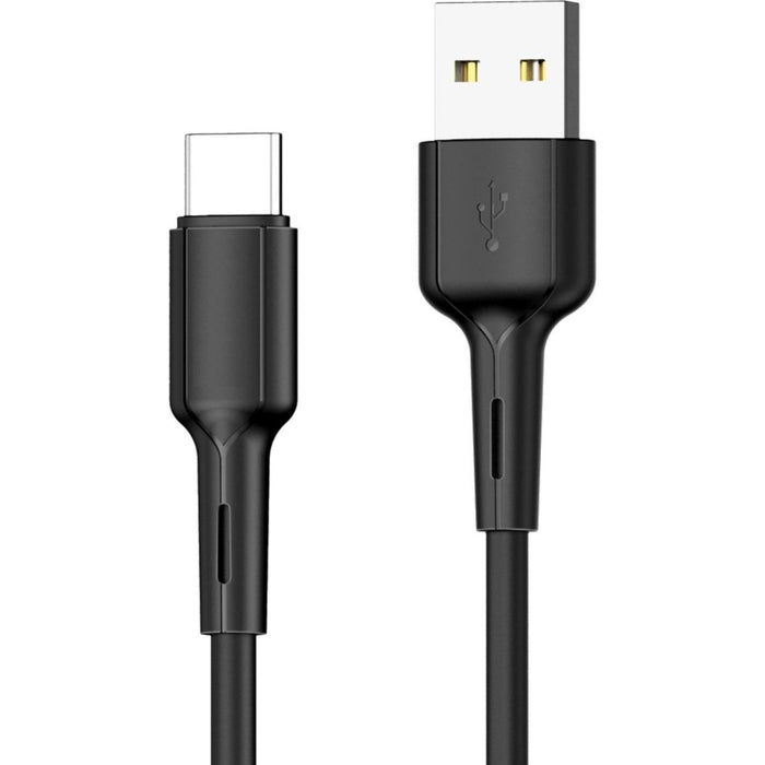 2x USB-C Data- en Laadkabel 30 CM - 2.4A Snellader Kabel - Fast en Quick Charge Oplaadkabel - Type C Naar USB-A - Oplaadsnoer Telefoon - Laptop - Samsung Galaxy en Note - Sony - OnePlus - Gevlochten Nylon – Zwart - Kabels - Phreeze