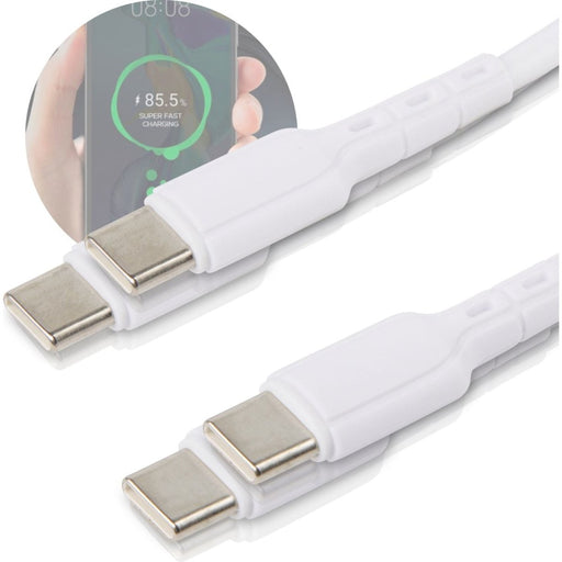 2x USB C Data- en Laadkabel - 3A/60W Snellader Kabel - Fast en Quick Charge Oplaadkabel - Type C Naar USB-C - Oplaadsnoer Telefoon - Laptop - Samsung Galaxy en Note - Xiaomi - OnePlus - 1 Meter - Kabels - Phreeze