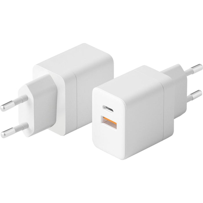 35W Power Adapter USB-C en USB-A - Geschikt voor Apple Oplader - 2 Usb C Poorten - 20W 18W 30W 35W - USB-C Snellader voor Apple Macbook Air, iPhone, iPad, Airpods, Apple Watch - Originele Phreeze Oplader - Opladers - Phreeze