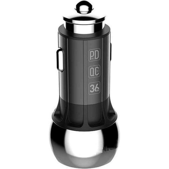 36W Auto Oplader | 36W USB C Super Fast Car Charger | Total PD PPS Samsung Galaxy Note 10 Plus/Note 20 Ultra/S20 Ultra 5G/S21/A70/A71/Z fold 2 5g/M31s/Tab S7 Plus,45W + 18W QC3.0 Dual Ports - Opladers - Phreeze